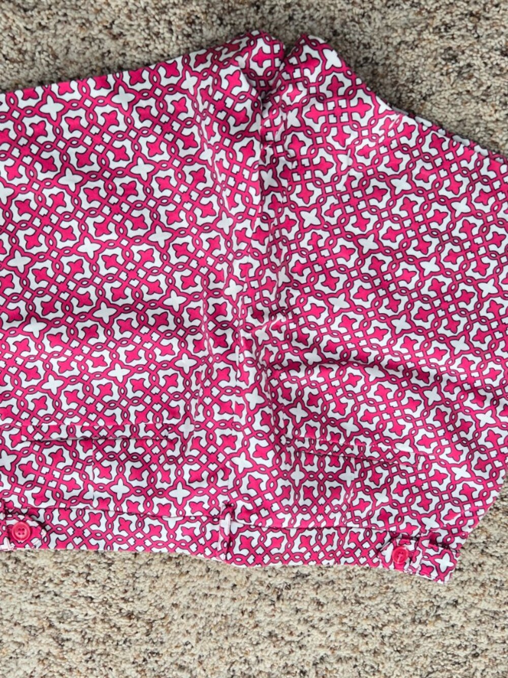 Laundry by shelli segal pink white geomatric print shorts size 10 EUC - Picture 6 of 10